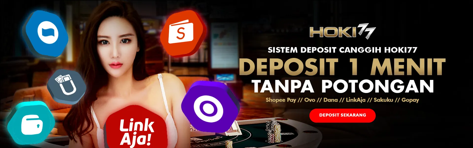 Transaksi e-wallet aman HOKI77